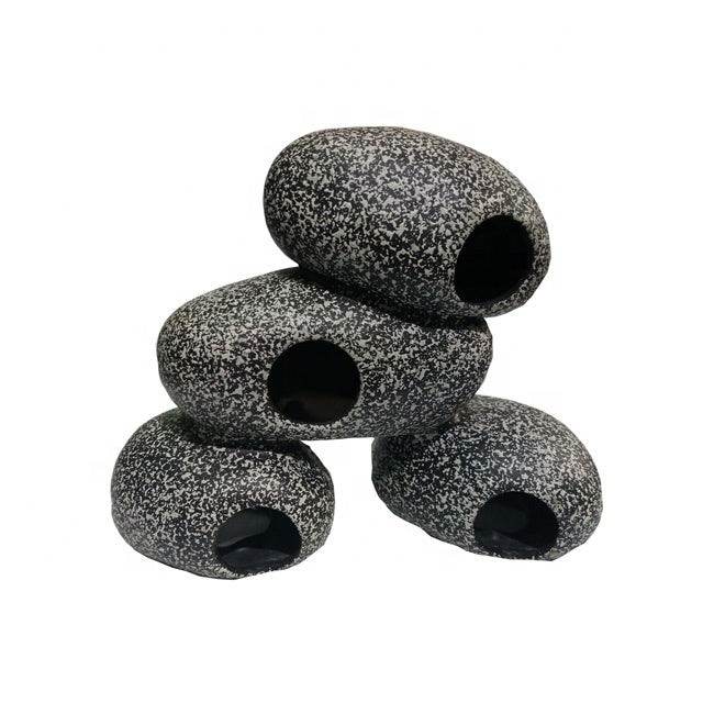4 Stacked Round Stones With Opening | Fish Tank Aquarium Decoration ...